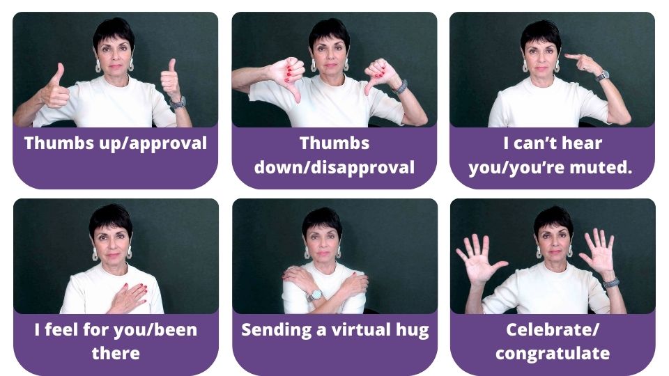 Hand gestures for Zoom